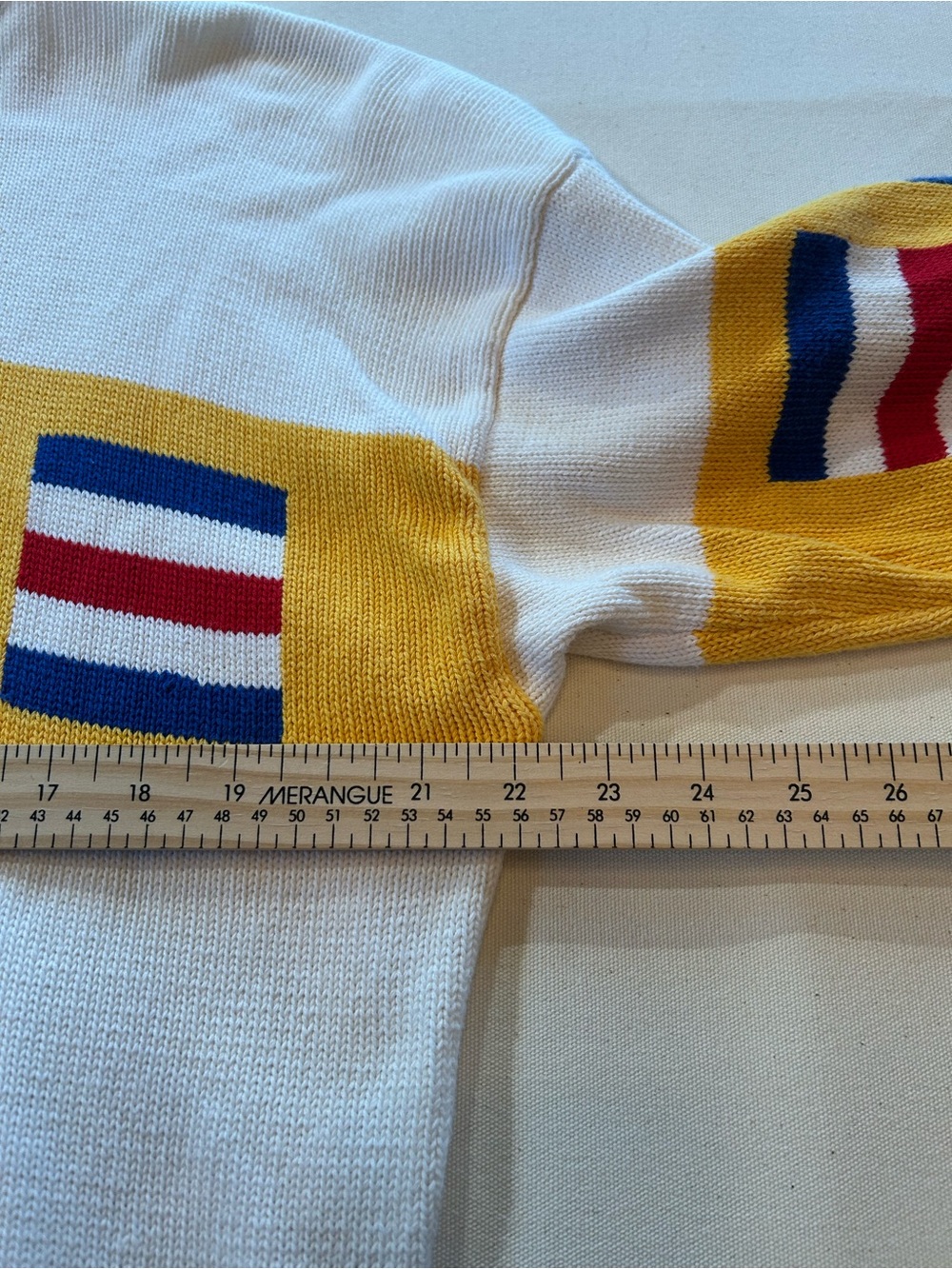 North Atlantic Trading Co. Vintage Nautical Flag Knit Sweater M/L - Picture 8 of 11
